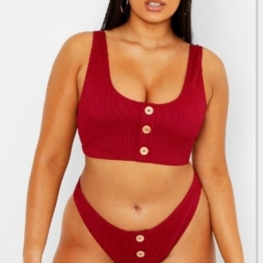 Boohoo plus 2-piece swimsuit